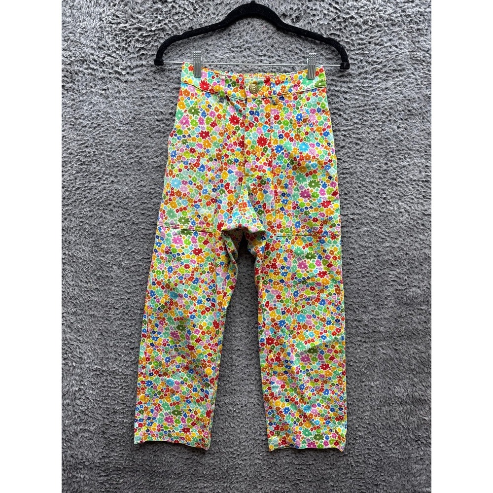 Big Bud Press High Rise Rainbow Lazy Daisy Work Pants Multicolor Womens Size XXS